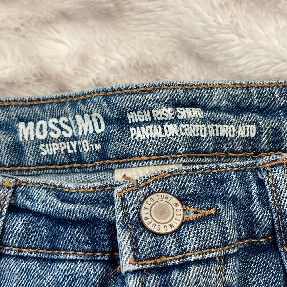 High Rise Distressed Jean Shorts - Picture 3 of 4